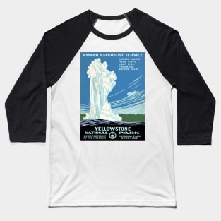 Vintage Travel Poster USA Yellowstone National Park Baseball T-Shirt